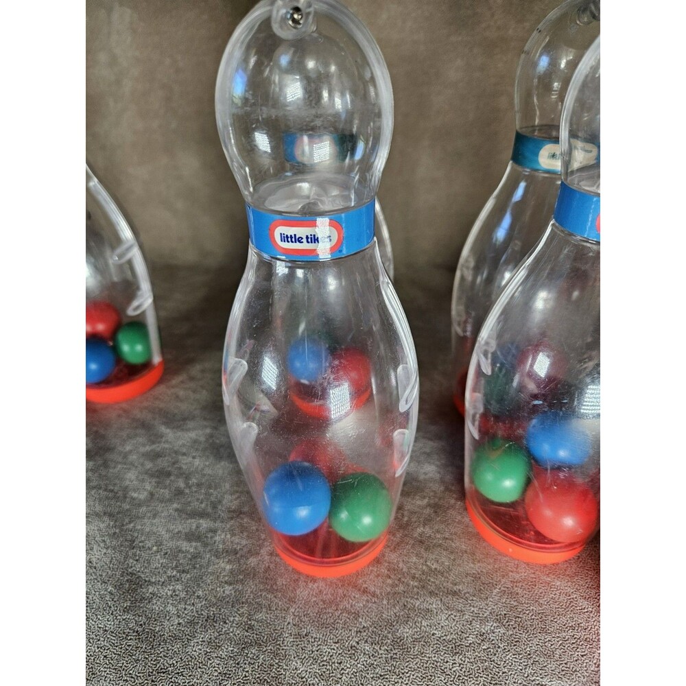 Little Tikes Clear Plastic Rattle Bowling Pin Toy Replacement Part / Piece (6) - Picture 7 of 9